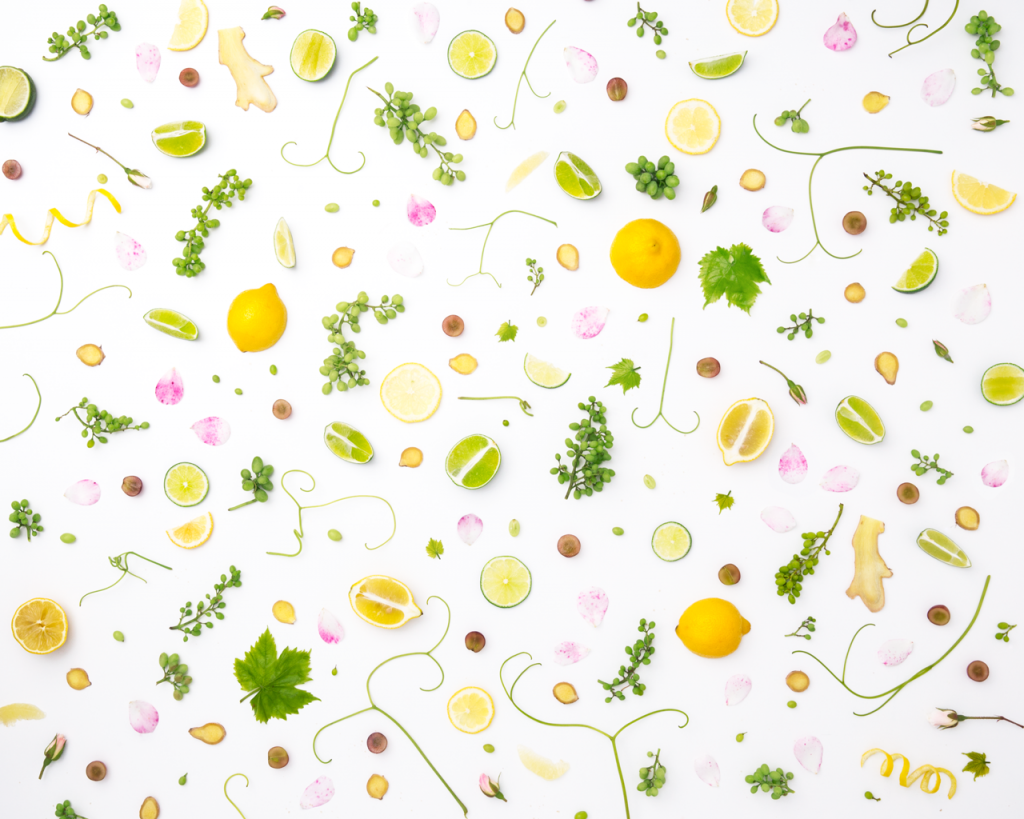 Lemon Ginger Rose food collage  by @julieskitchen