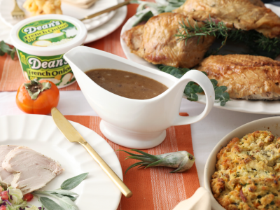 2062Recipe: Herb Roasted Turkey with French Onion Gravy
