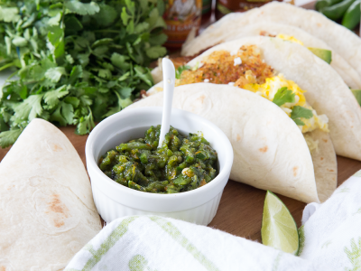 1846Recipe: Breakfast Tacos with Green Chile Sauce Inspired by New Mexico